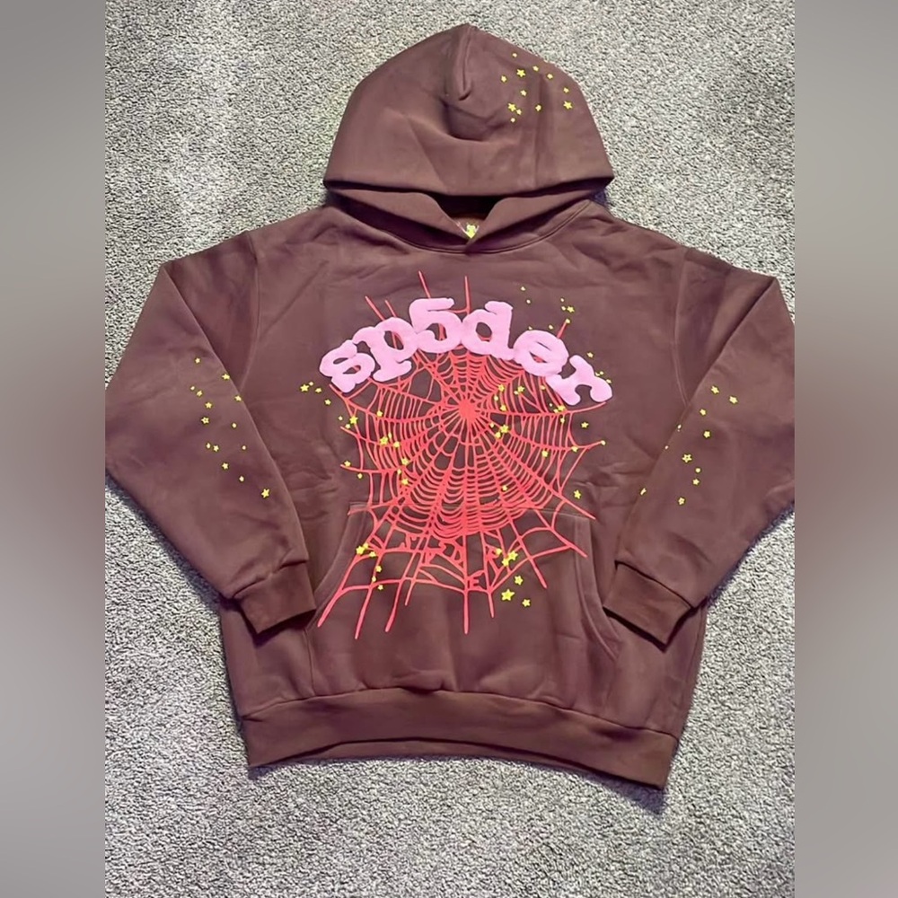 Top Quality 100% Cotton Men's Sp5der Hoodies Streetwear